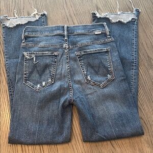 MOTHER Denim Jeans The Insider Step Chew Dancing on Coals Size 27